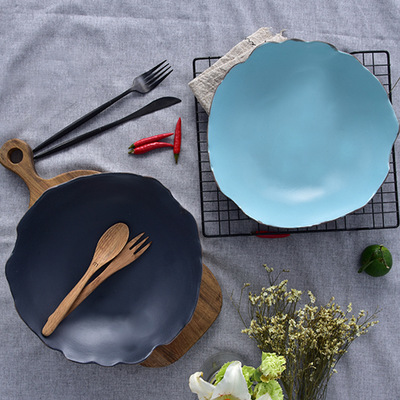 Lotus-shaped  Ceramic Colored Bowls