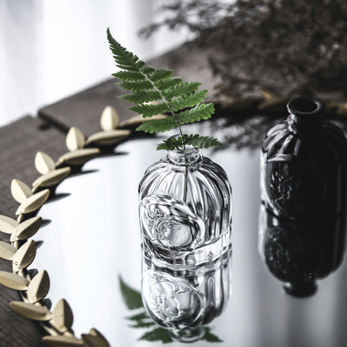 Black&Transparent Glass Vases