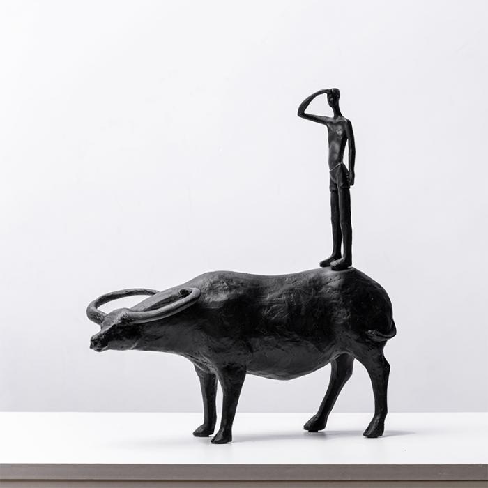 Resin Sculpture of Herdsman