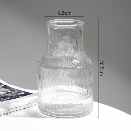 Glacier Patterned Glass Vase