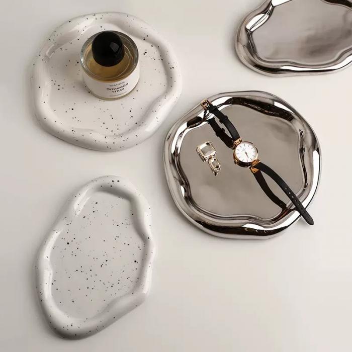 Ceramic&Metal  Jewelry Tray