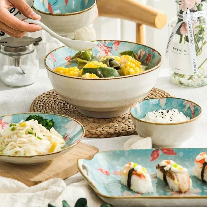 Japanese style  Porcelain Colored Cutlery Sets