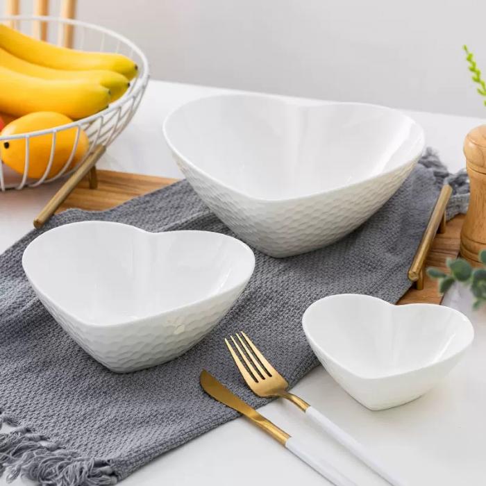 Heart-shape Relief  Bone China Colored Cutlery Sets