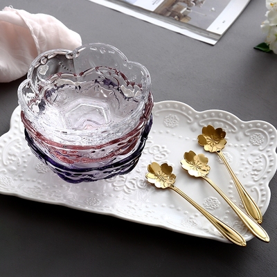 Colored Flower-shaped Ice-cream  Bowls