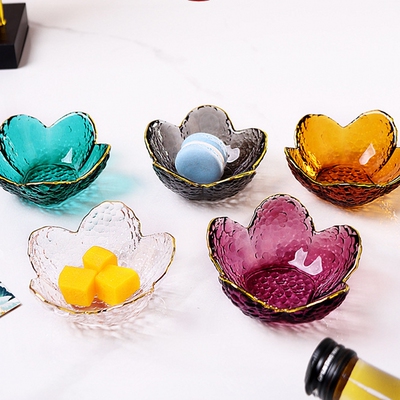 Colored Flower-shaped Salad Glass  Bowls