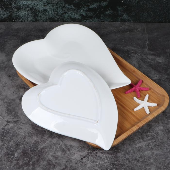 Heart-shape Deep Porcelain Dish