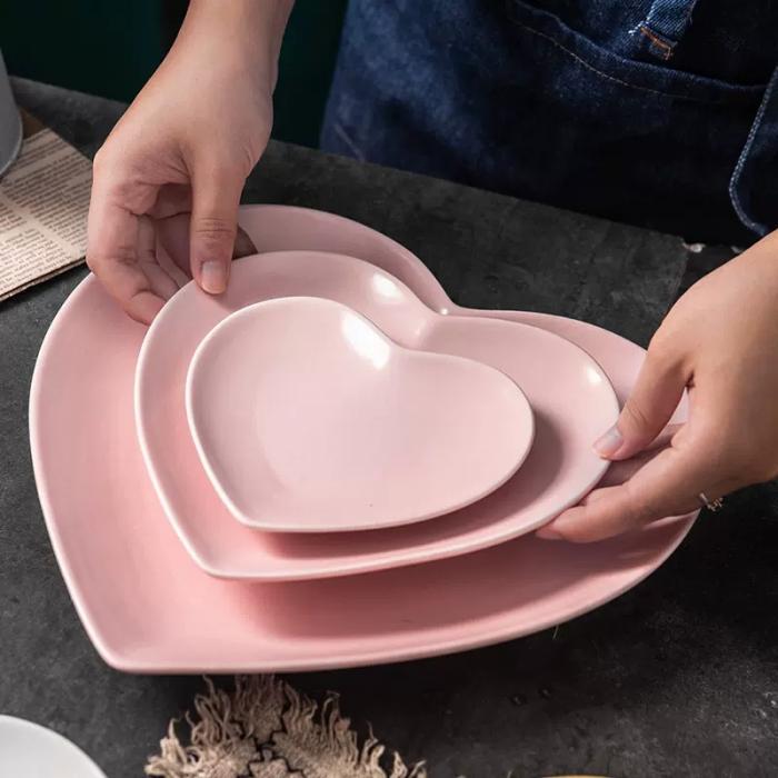 Morandi Heart-shape thin Porcelain Dish