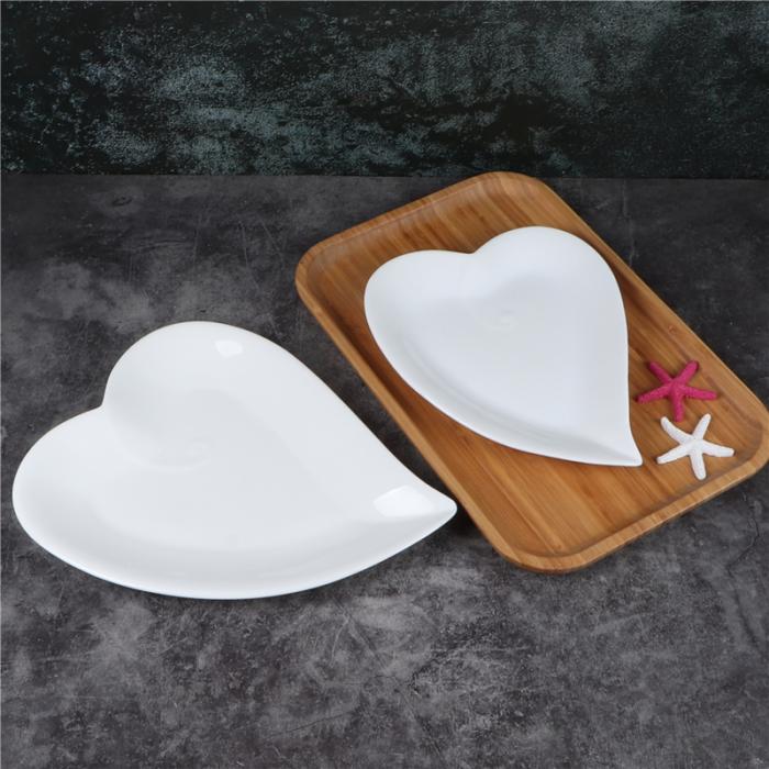 Heart-shape Deep Porcelain Dish