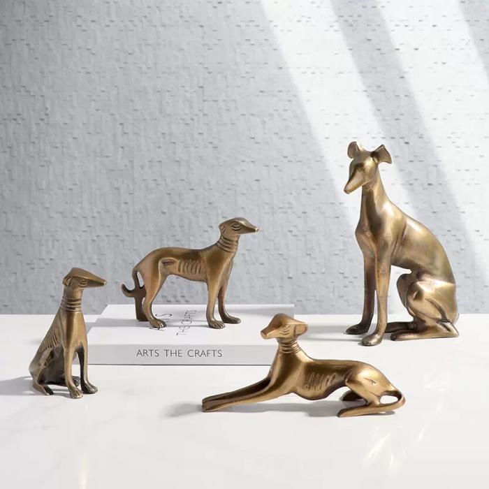 Iron Dog-Shaped  Tabletop Decoration