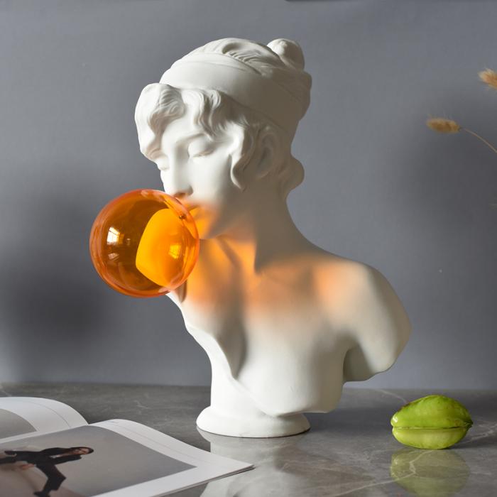 Resin Figurines of  Girl Blowing Bubbles