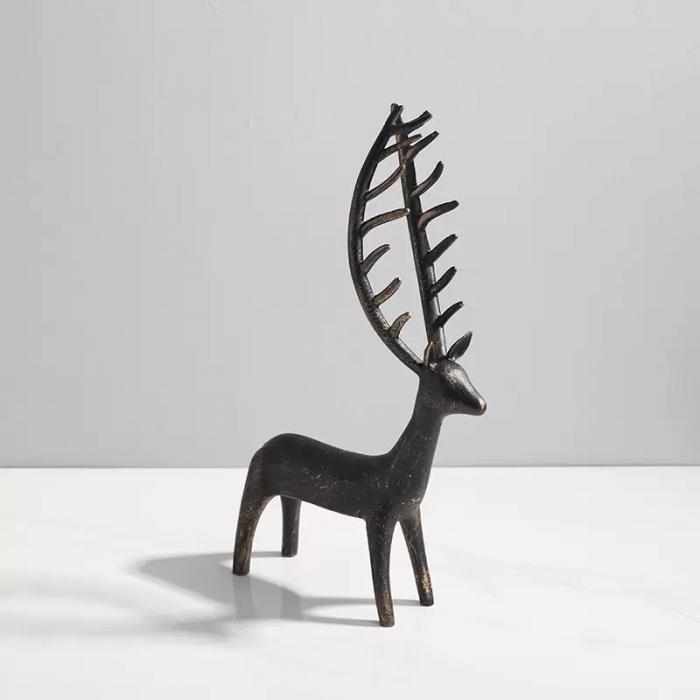 Alloy Deer-Shaped  Tabletop Decoration