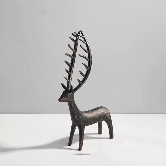 Alloy Deer-Shaped  Tabletop Decoration