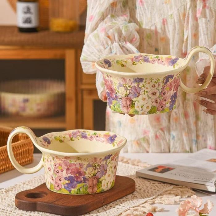 Large Ceramic Retro Mug