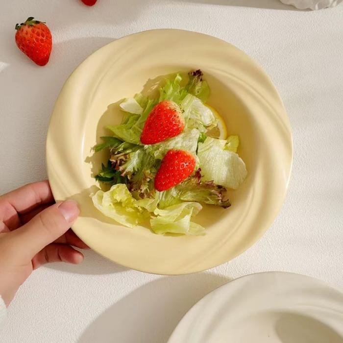 Morandi Twisted-edge Porcelain Dish