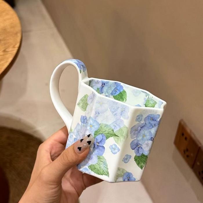 Watercolor Porcelain Octagon Mug