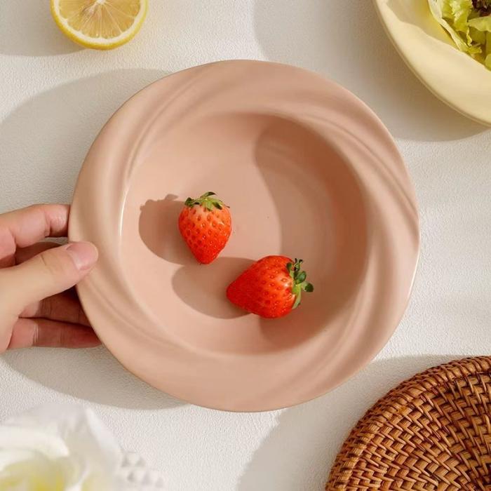 Morandi Twisted-edge Porcelain Dish