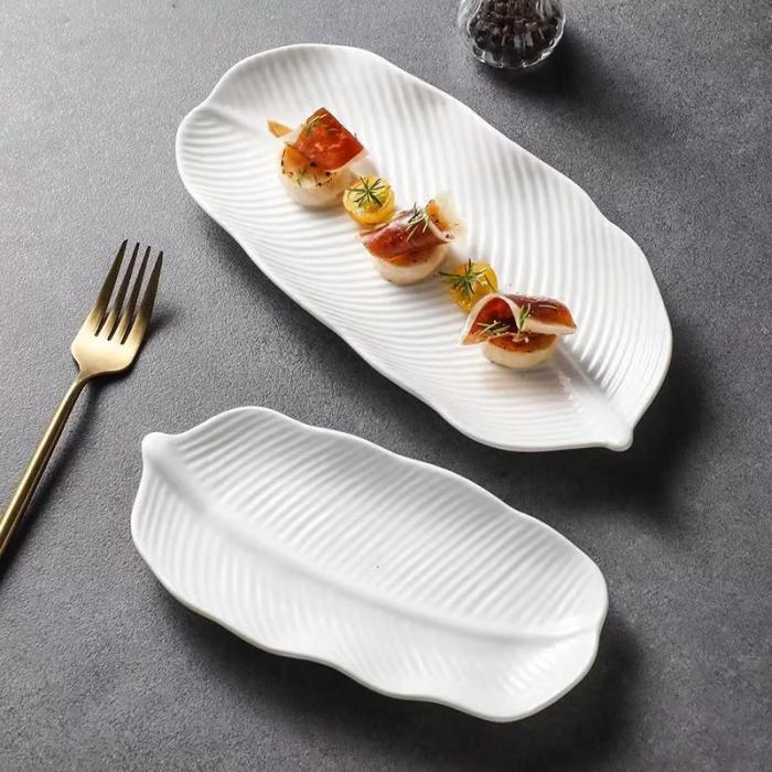Leaf-shape Bone China Dish(Shallow)