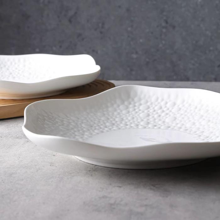 White Foam-surface Porcelain Bowl