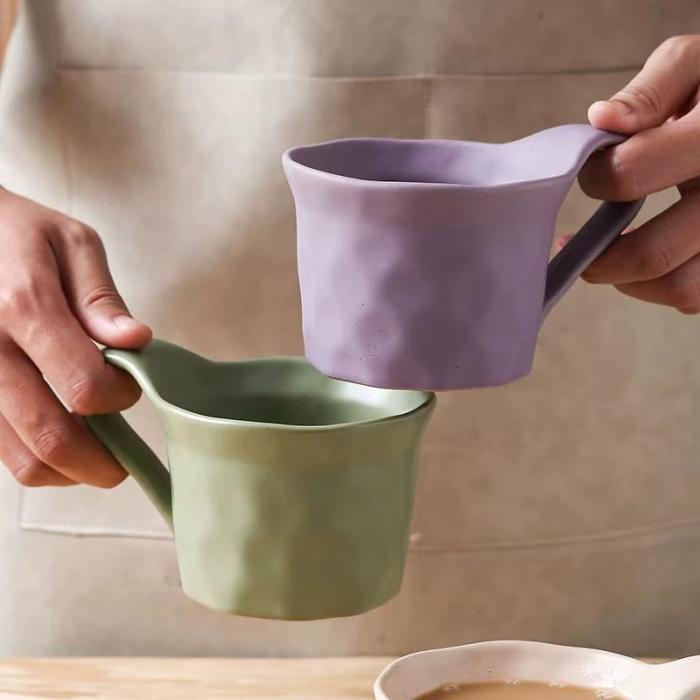 Macaron-colors Wave-surface Oat Cup