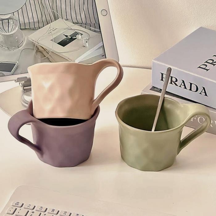 Macaron-colors Wave-surface Oat Cup