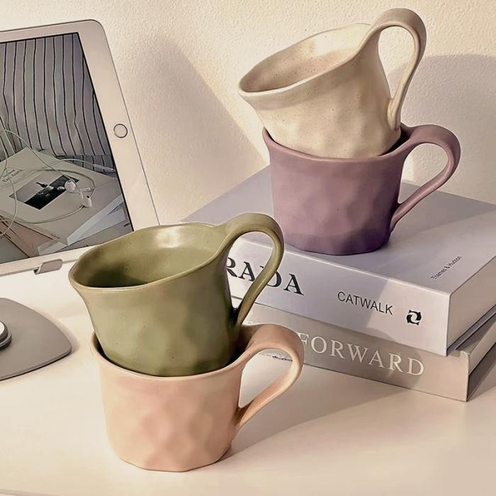 Macaron-colors Wave-surface Oat Cup