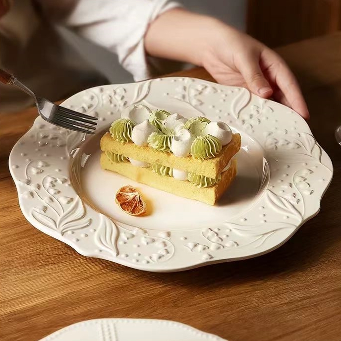 Relief Vintage Ceramic  Dish Set