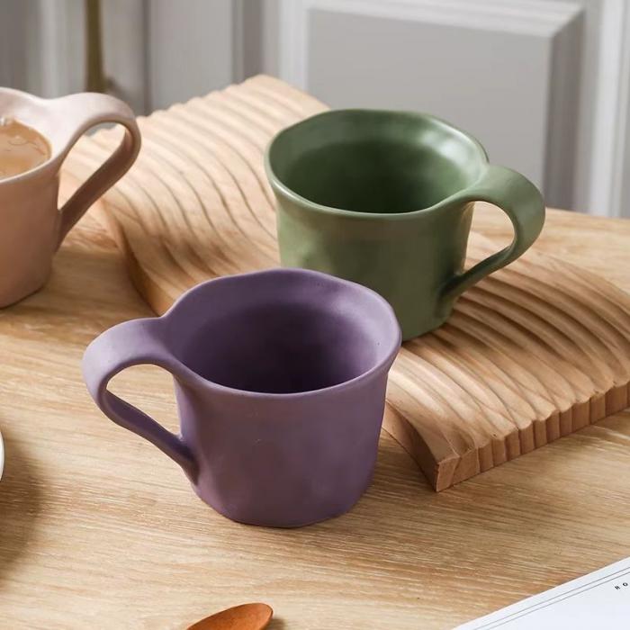 Macaron-colors Wave-surface Oat Cup